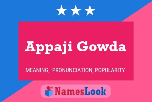 Appaji Gowda Name Poster