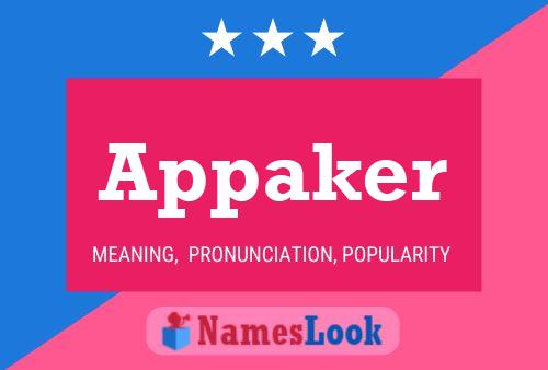 Appaker Name Poster