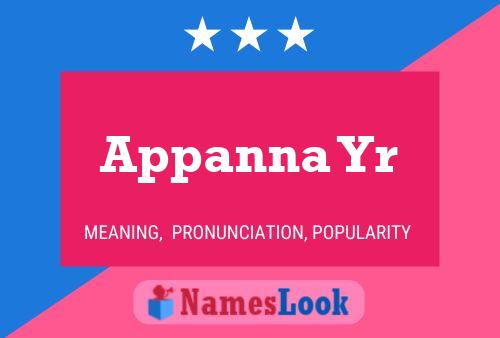 Appanna Yr Name Poster