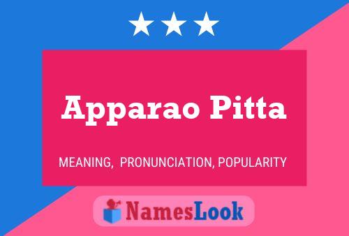 Apparao Pitta Name Poster