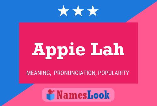 Appie Lah Name Poster