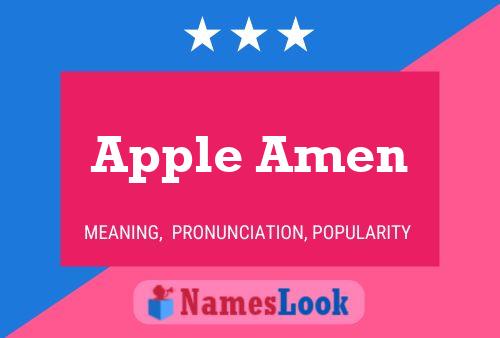 Apple Amen Name Poster