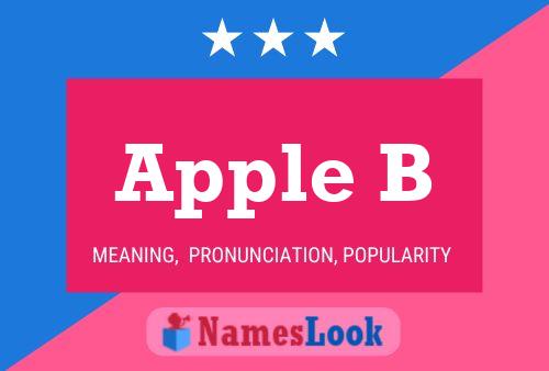 Apple B Name Poster