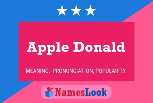 Apple Donald Name Poster