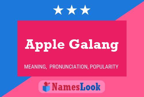 Apple Galang Name Poster