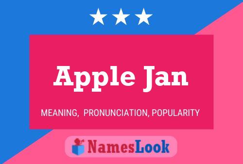 Apple Jan Name Poster