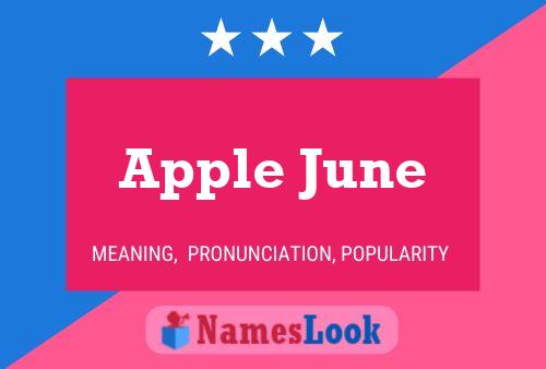 Apple June Name Poster