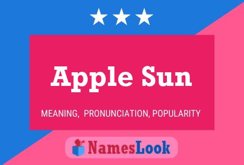 Apple Sun Name Poster