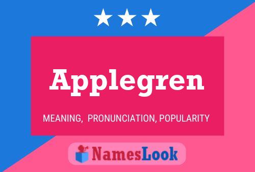 Applegren Name Poster