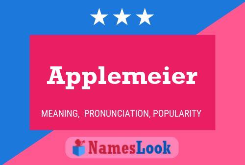 Applemeier Name Poster