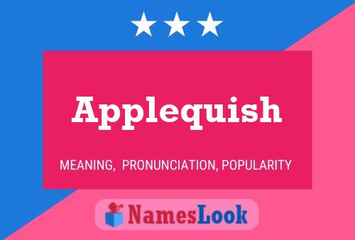 Applequish Name Poster