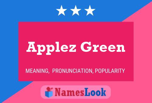 Applez Green Name Poster