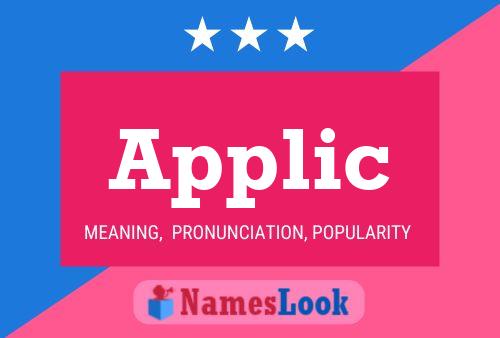 Applic Name Poster