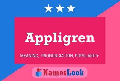 Appligren Name Poster