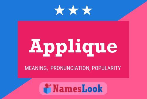 Applique Name Poster