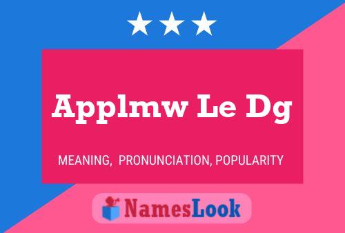 Applmw Le Dg Name Poster