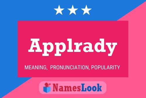 Applrady Name Poster