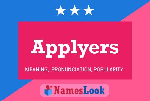 Applyers Name Poster