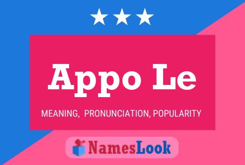 Appo Le Name Poster