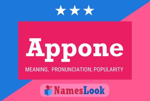 Appone Name Poster