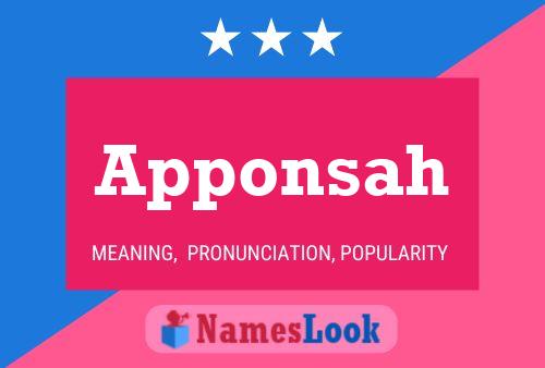 Apponsah Name Poster