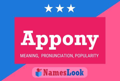 Appony Name Poster