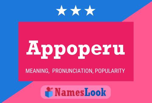 Appoperu Name Poster