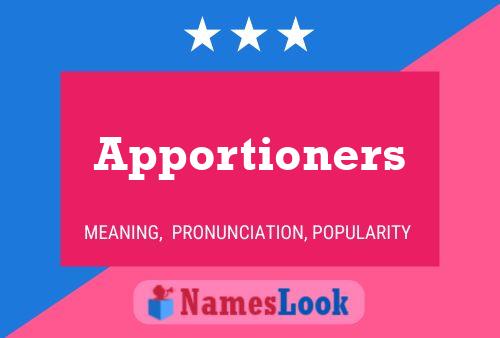 Apportioners Name Poster