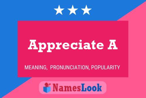 Appreciate A Name Poster