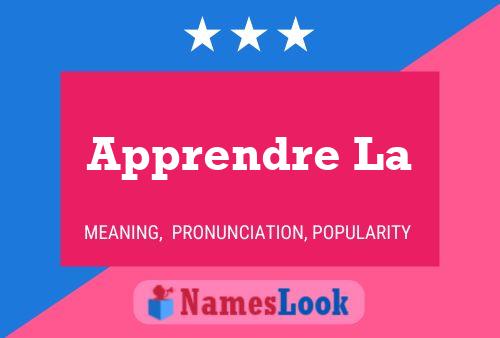 Apprendre La Name Poster