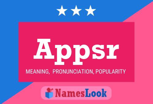 Appsr Name Poster