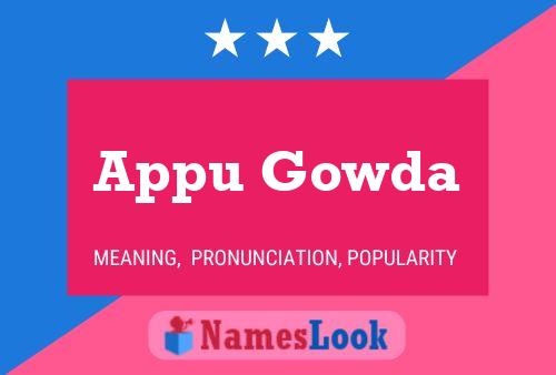 Appu Gowda Name Poster