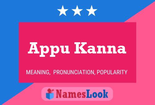 Appu Kanna Name Poster