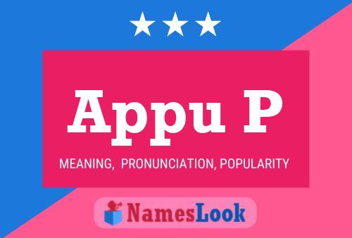 Appu P Name Poster