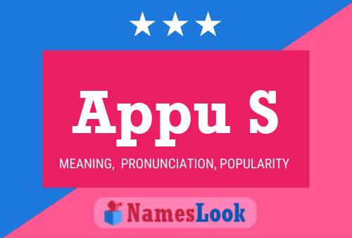 Appu S Name Poster