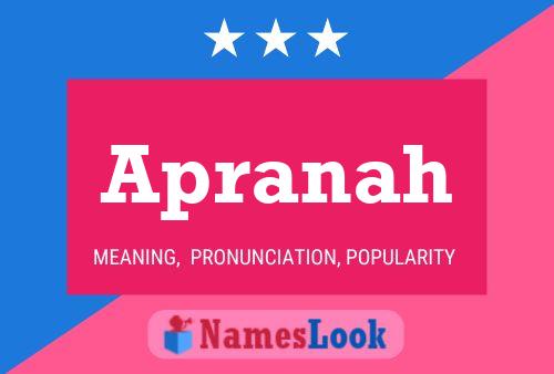 Apranah Name Poster