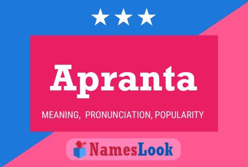 Apranta Name Poster