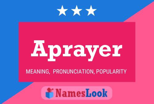 Aprayer Name Poster