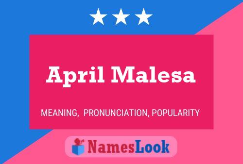 April Malesa Name Poster