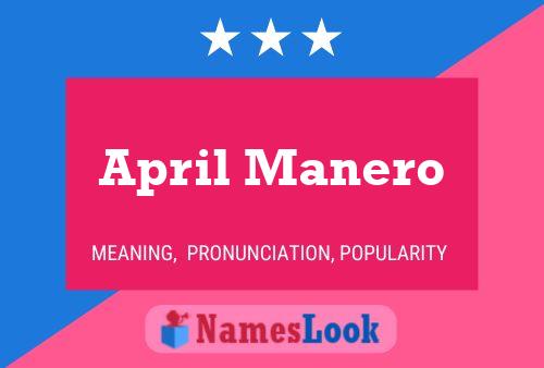 April Manero Name Poster