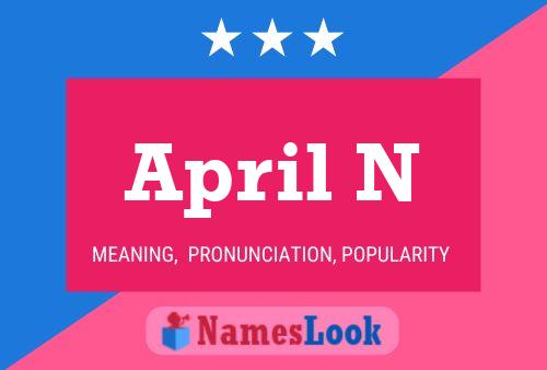 April N Name Poster