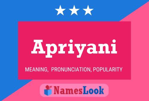 Apriyani Name Poster