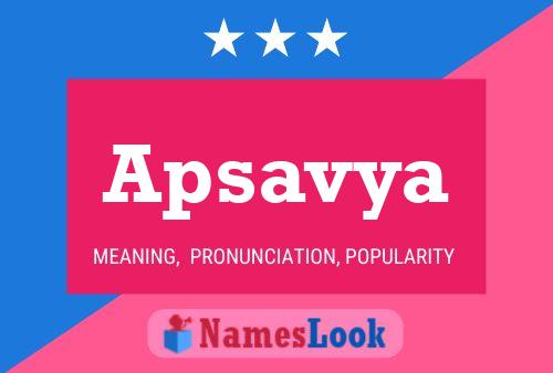 Apsavya Name Poster