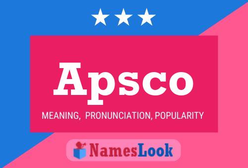 Apsco Name Poster