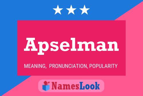 Apselman Name Poster