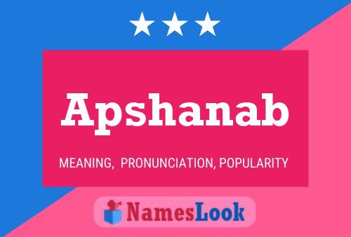 Apshanab Name Poster