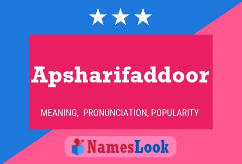 Apsharifaddoor Name Poster