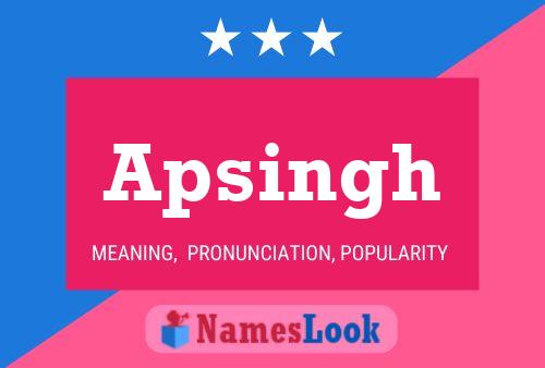 Apsingh Name Poster