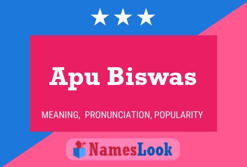 Apu Biswas Name Poster