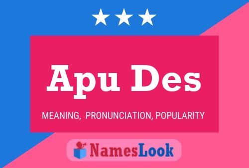 Apu Des Name Poster